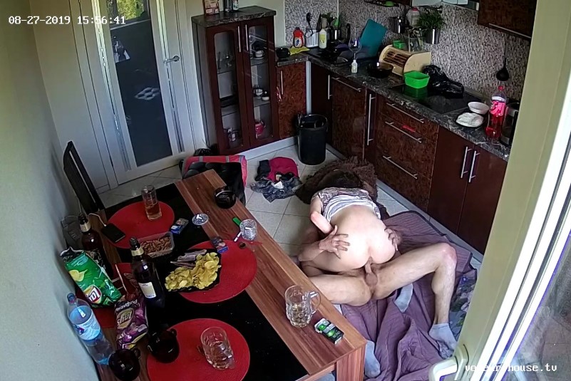 kitchen hidden camera sex